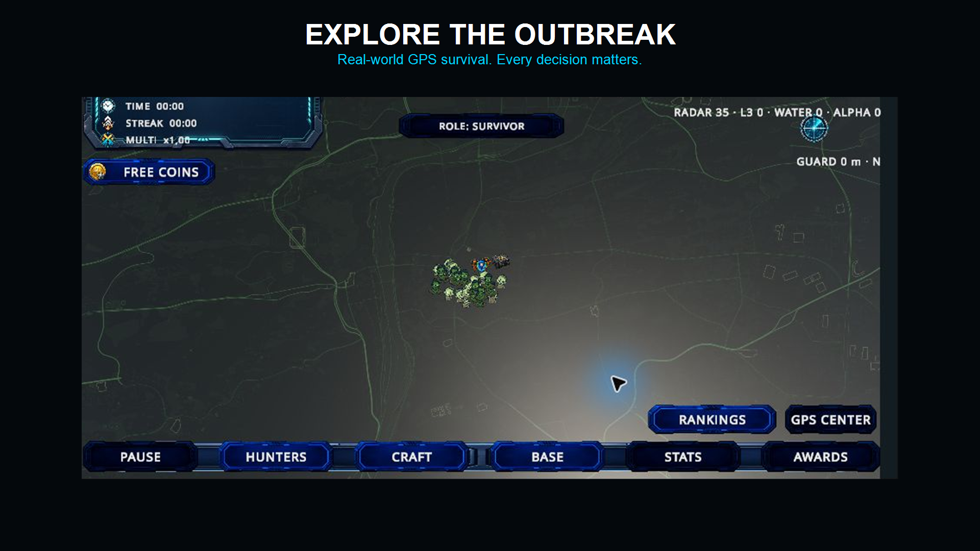 Zombie Raid exploration map